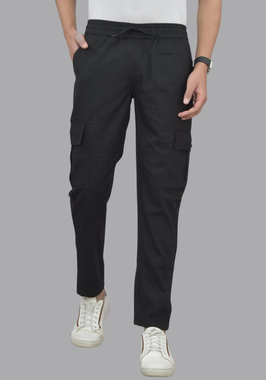 Men's Black Four Pocket Cargo Pants