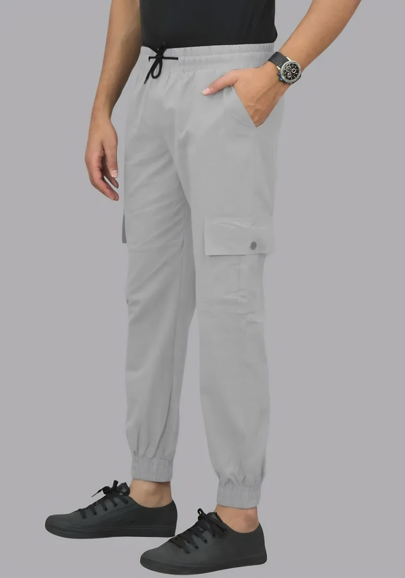 Men's Grey Four Pocket Cargo Pants