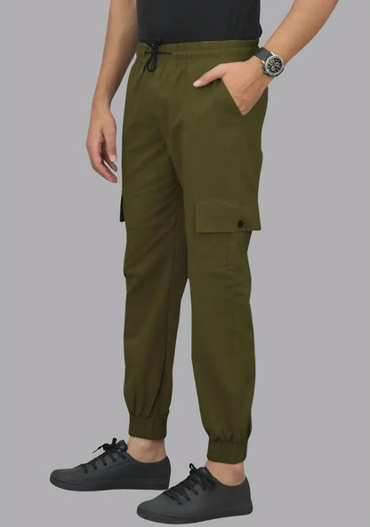 Combo of 2 Four Pocket Cargo Pants Black & Green