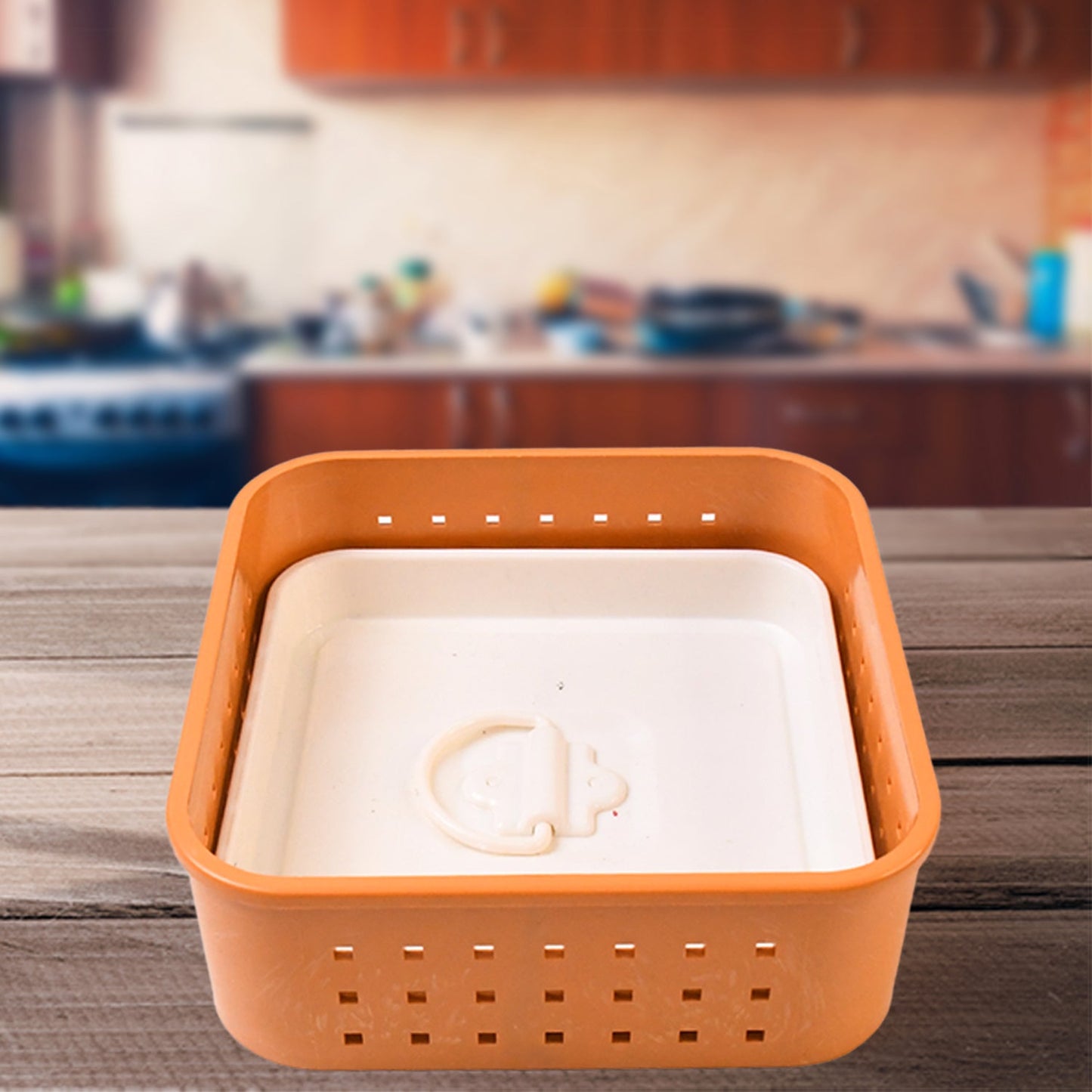 Square Shape Paneer Maker with Lid, Tofu & Sprouts Mould