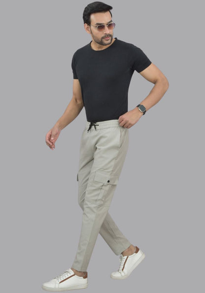 Men's Grey Four Pocket Cargo Pants