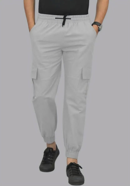 Men's Grey Four Pocket Cargo Pants