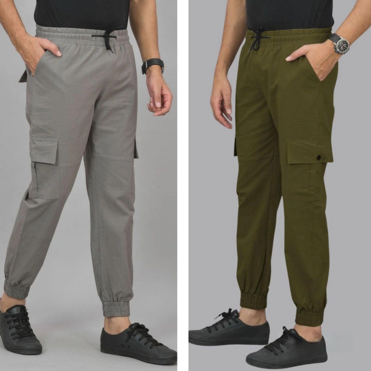 Combo of 2 Modern Cargo Grey & Green