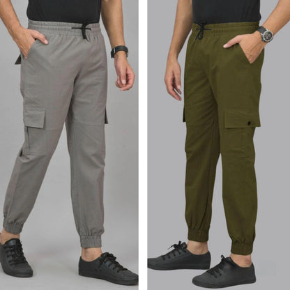 Combo of 2 Modern Cargo Grey & Green